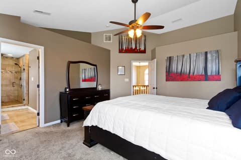 Primary bedroom at 203 Winslow Drive, Westfield, IN