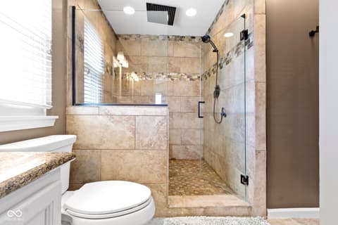 Primary bathroom at 203 Winslow Drive, Westfield, IN