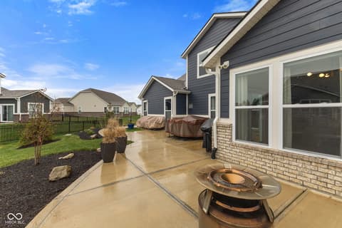 Outdoor living area at 11450 Wicker Lane, Noblesville, IN