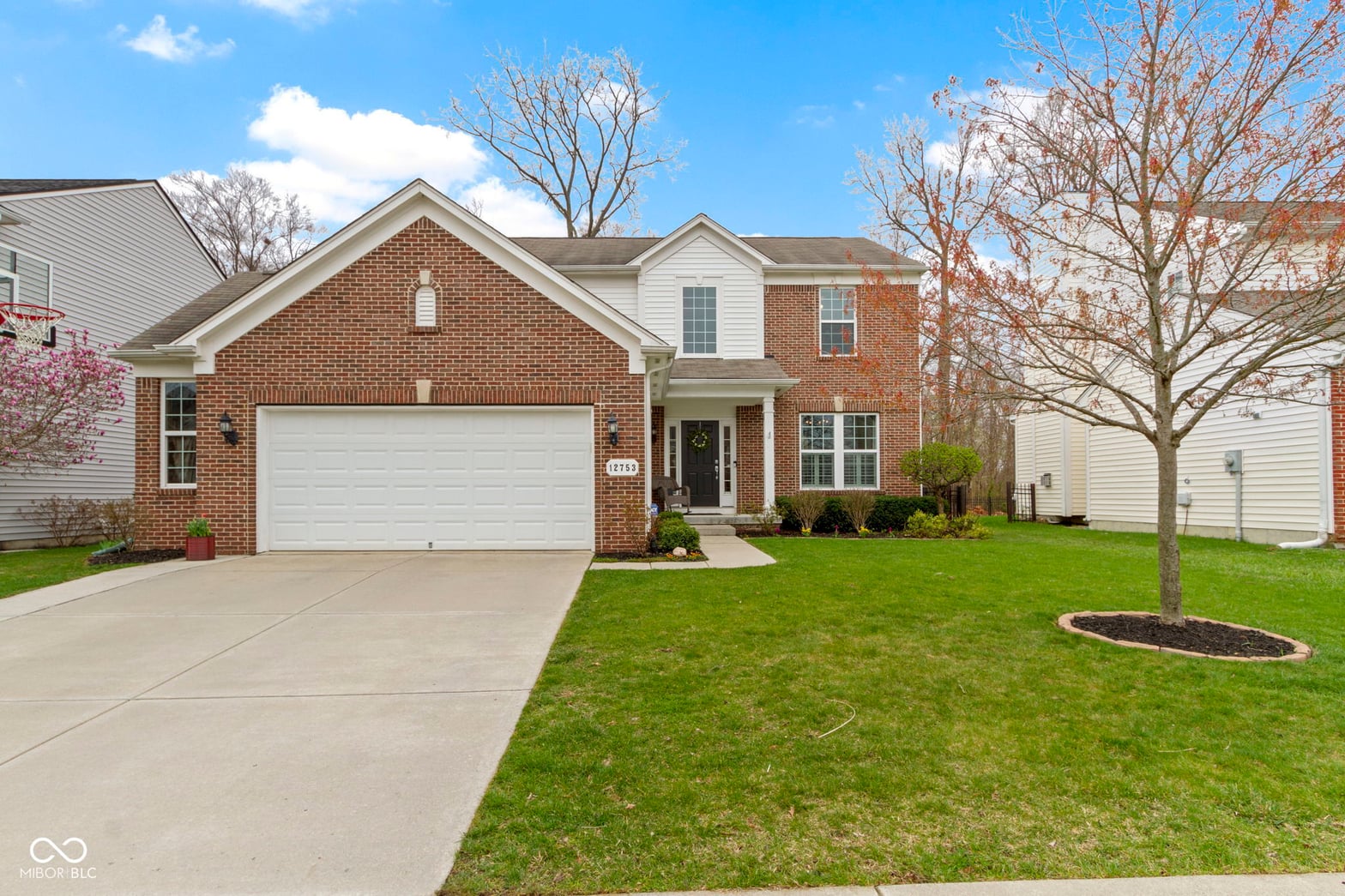 Front exterior at 12753 Bristow Lane, Fishers, IN