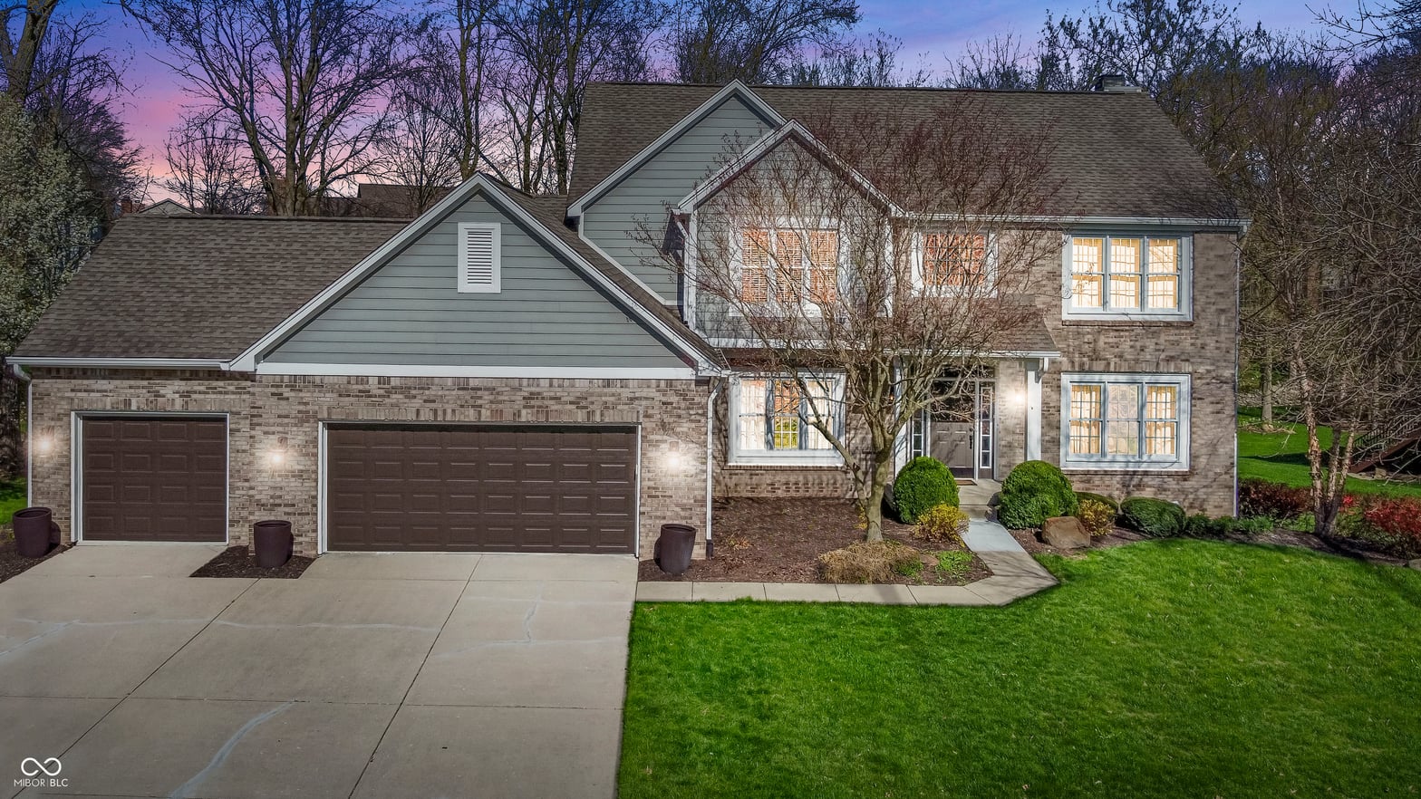 Front exterior at 9789 Logan Lane, Fishers, IN