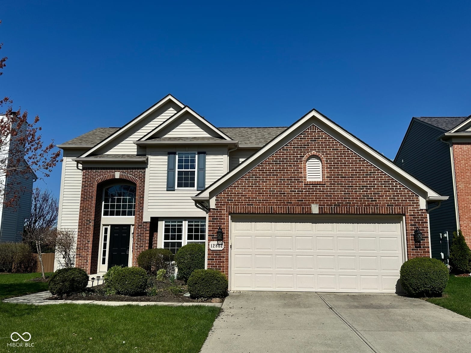 Front exterior at 12802 Ari Lane, Fishers, IN