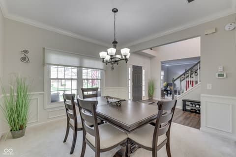 Dining room at 9760 Logan Lane, Fishers, IN