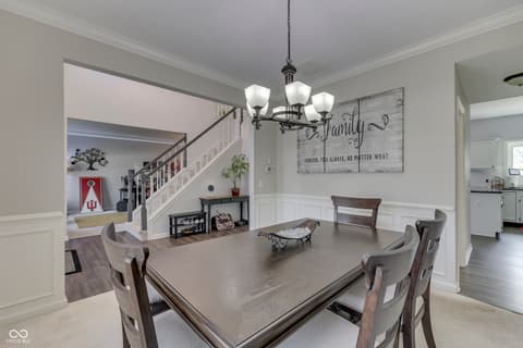 Dining room at 9760 Logan Lane, Fishers, IN