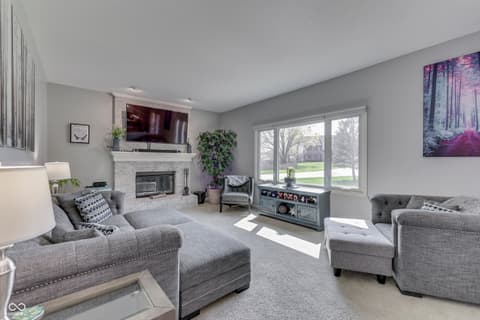 Living room at 9760 Logan Lane, Fishers, IN