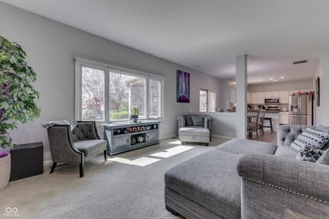 Living room at 9760 Logan Lane, Fishers, IN