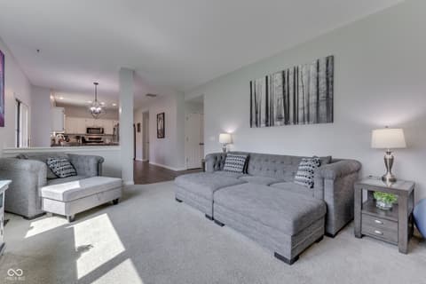 Living room at 9760 Logan Lane, Fishers, IN