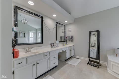 Bathroom at 9760 Logan Lane, Fishers, IN
