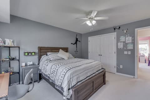 Bedroom at 9760 Logan Lane, Fishers, IN