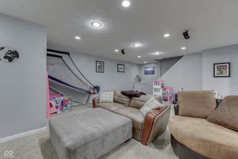 Living room at 9760 Logan Lane, Fishers, IN