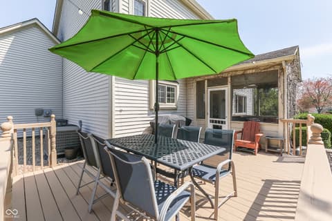 Outdoor living area at 9760 Logan Lane, Fishers, IN