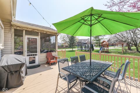 Outdoor living area at 9760 Logan Lane, Fishers, IN