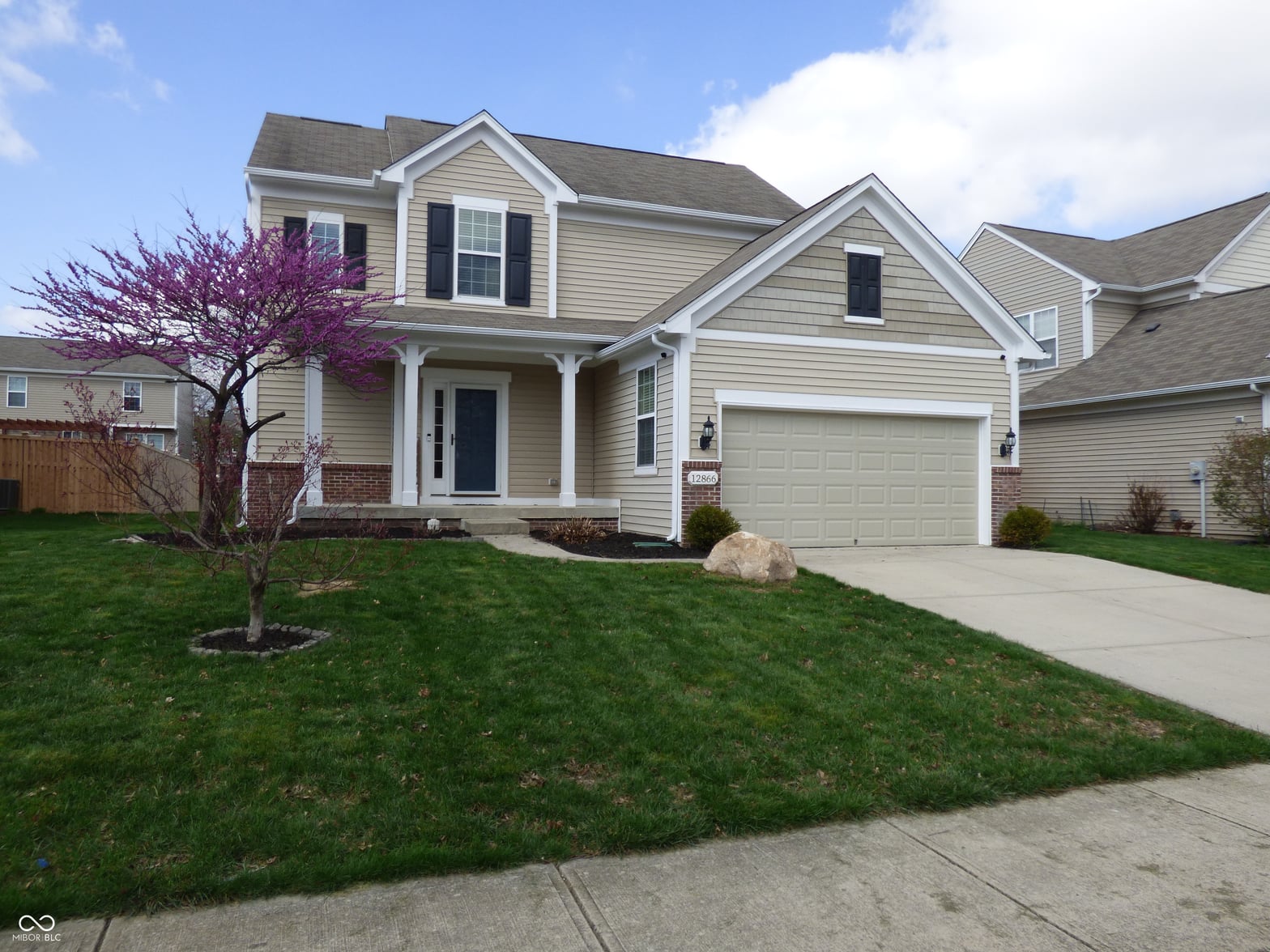 Front exterior at 12866 Thames Drive, Fishers, IN