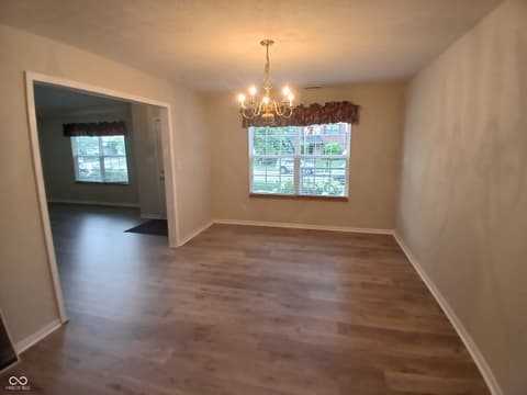Dining room at 10629 Simsbury Court, Indianapolis, IN