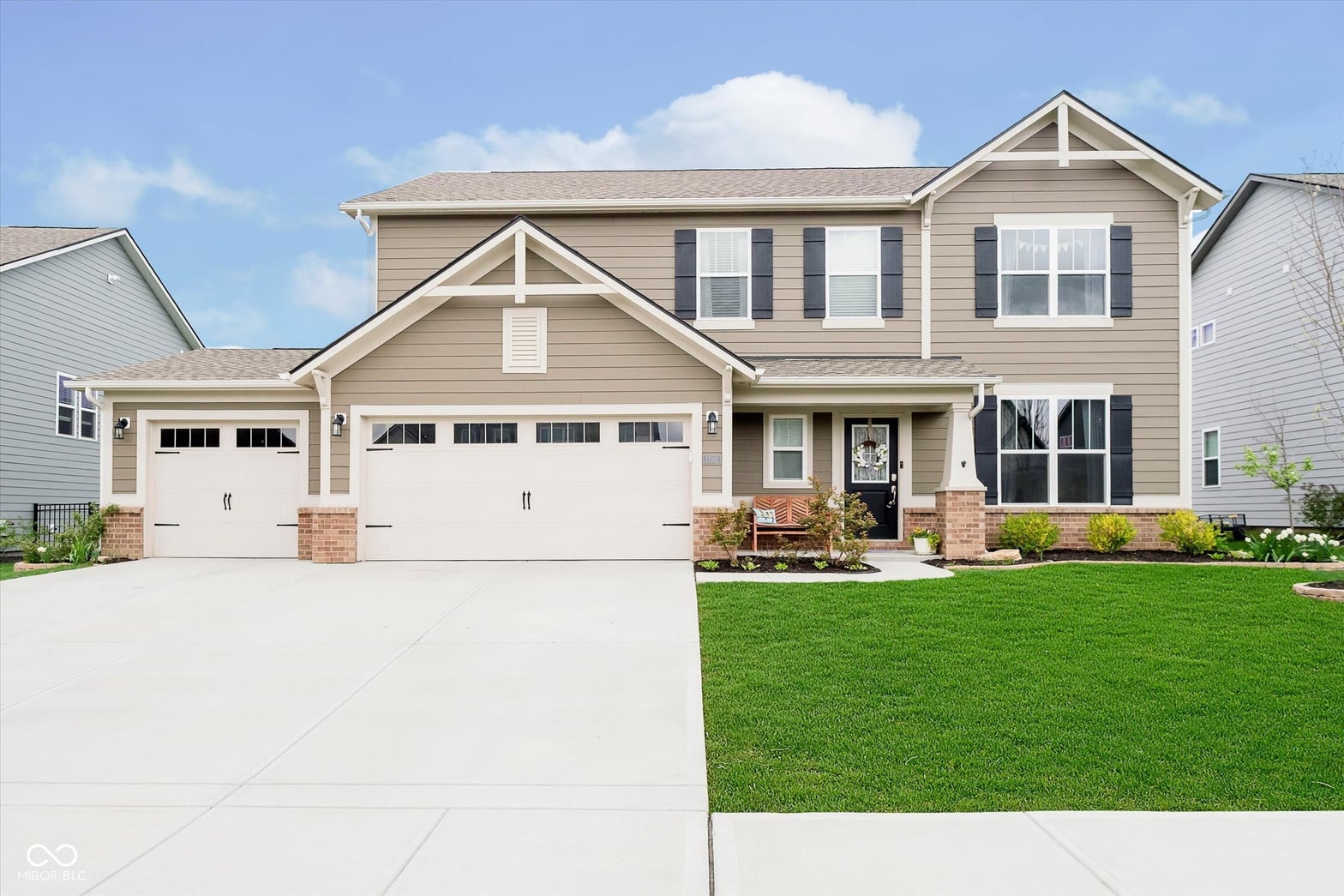 Front exterior at 17301 Tribute Row, Noblesville, IN