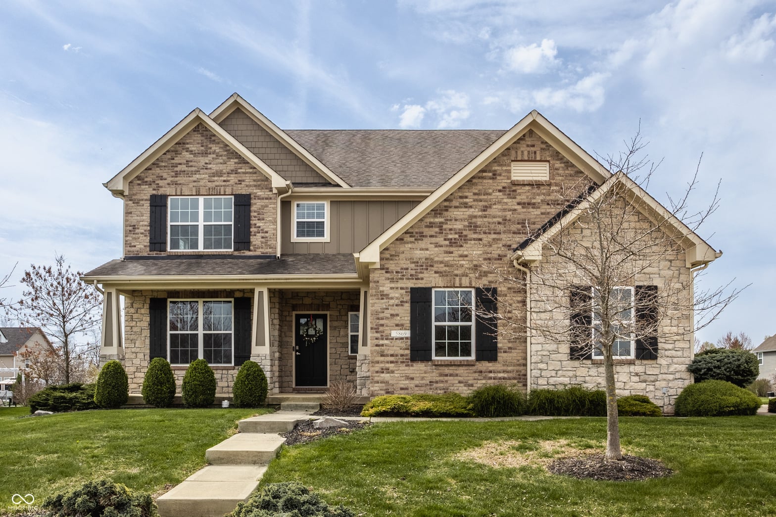 Front exterior at 5869 Belchamp Drive, Noblesville, IN