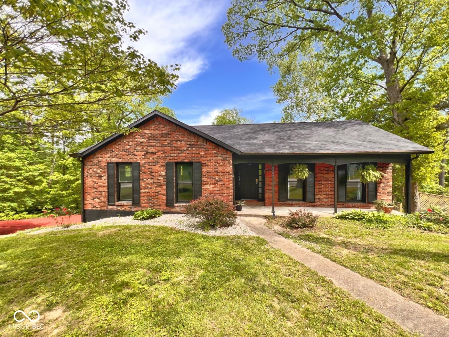 Front exterior at 23 Rolling Hills Road, Versailles, IN