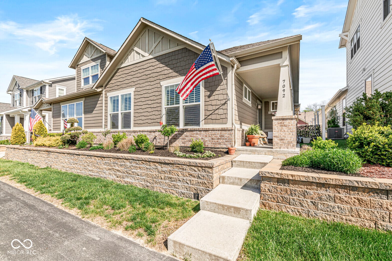 Front exterior at 7092 Cherry Creek Boulevard, Carmel, IN