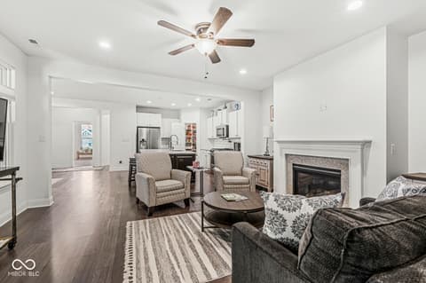 Living room at 7092 Cherry Creek Boulevard, Carmel, IN