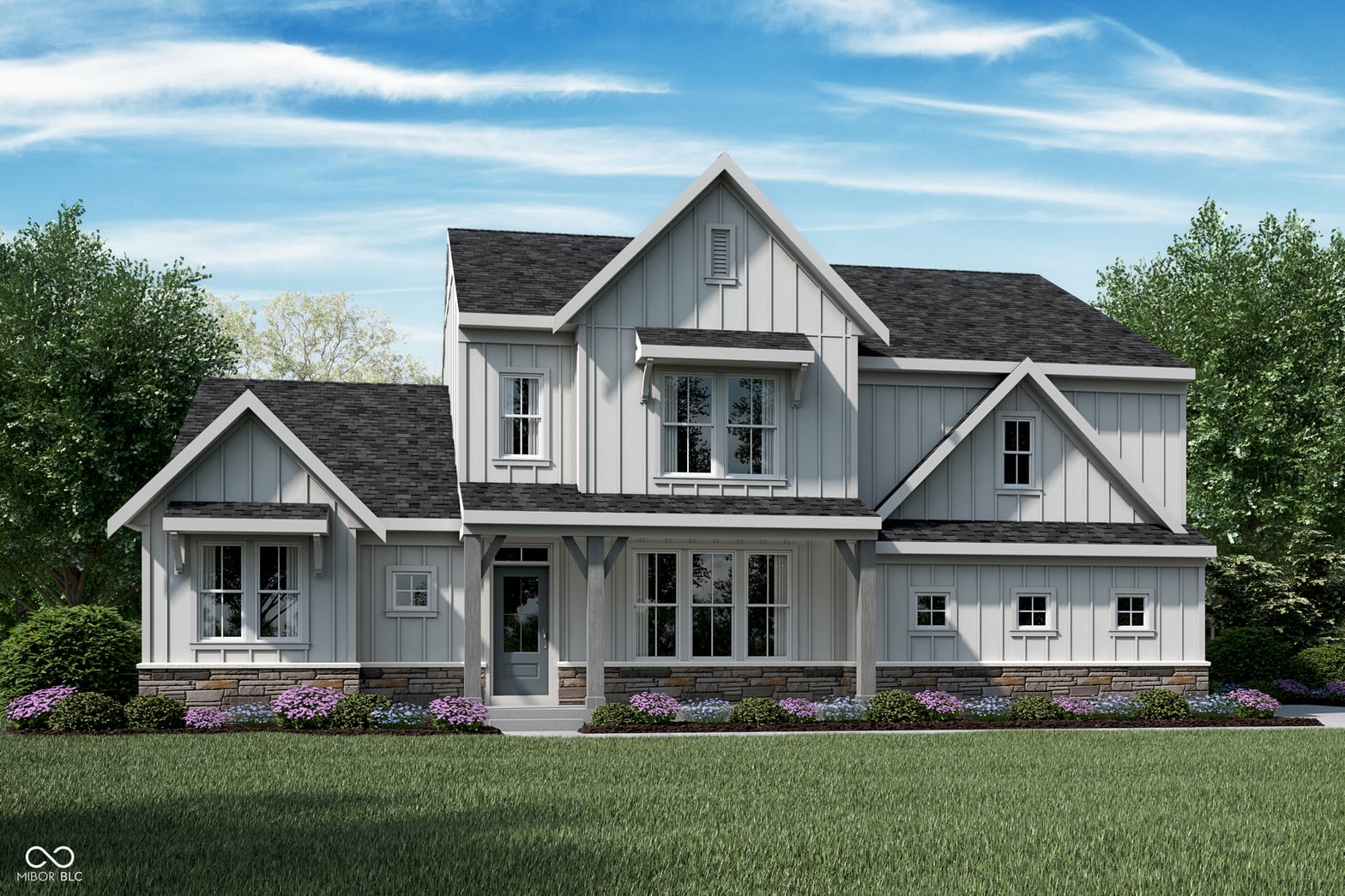 Front exterior at 11809 Sage Creek Bend, Fishers, IN