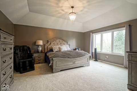 Primary bedroom at 3837 Penzance Place, Carmel, IN