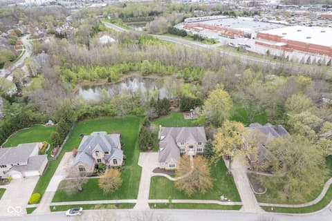 Aerial view at 3837 Penzance Place, Carmel, IN