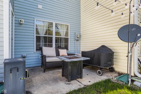 Outdoor living area at 9575 Thradd Street, Fishers, IN