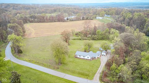 Aerial view at 5320 S Lick Crk Road, Morgantown, IN