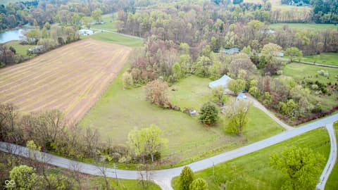Aerial view at 5320 S Lick Crk Road, Morgantown, IN