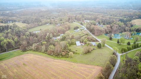 Aerial view at 5320 S Lick Crk Road, Morgantown, IN