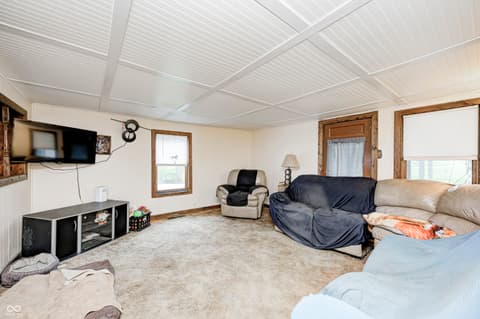 Living room at 5320 S Lick Crk Road, Morgantown, IN