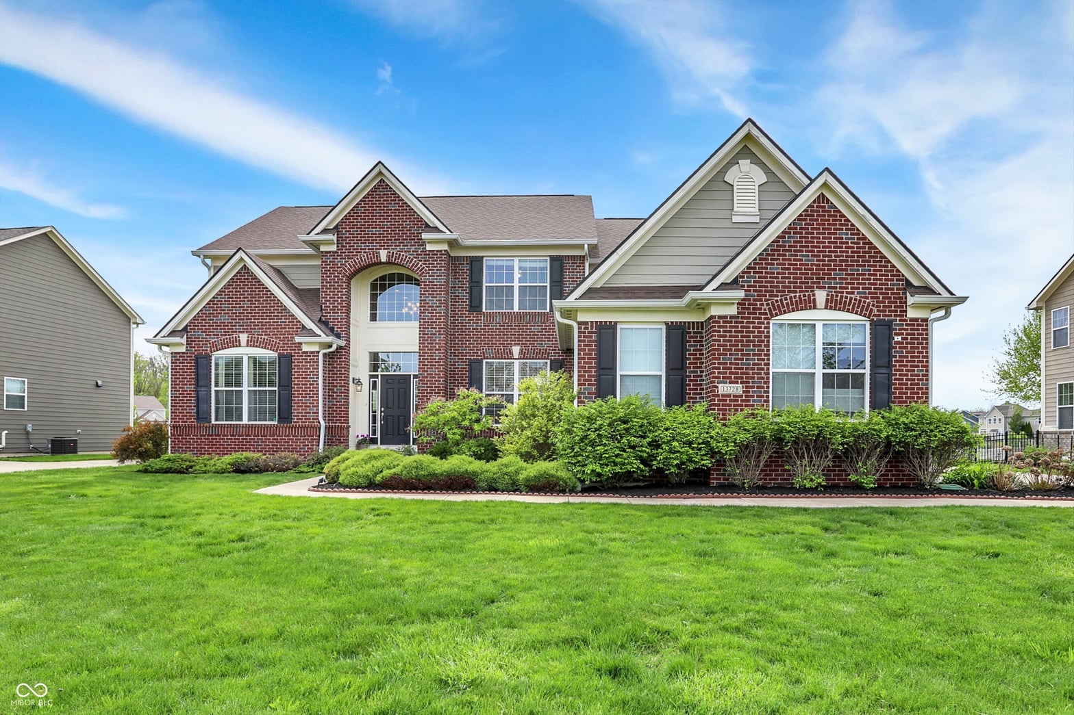 Front exterior at 13728 Oliver Lane, Carmel, IN