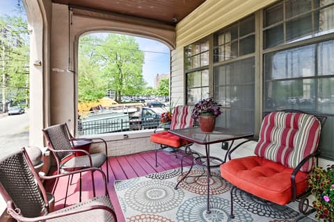 Outdoor living area at 114 E 27th Street, Indianapolis, IN