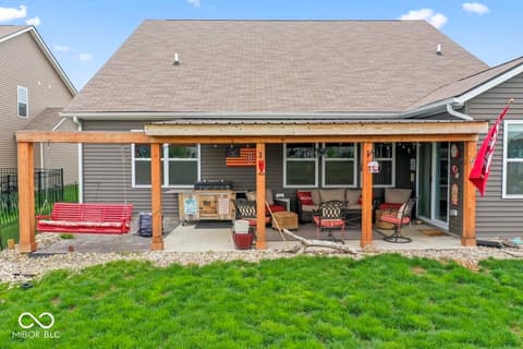 Backyard at 161 Tamarack Larch Boulevard, Cicero, IN