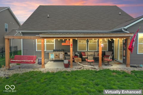 Backyard at 161 Tamarack Larch Boulevard, Cicero, IN
