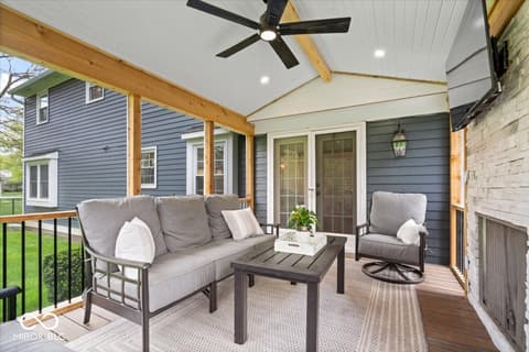 Outdoor living area at 13363 Lantern Road, Fishers, IN