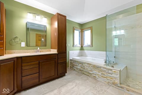 Primary bathroom at 960 Arrowwood Drive, Carmel, IN