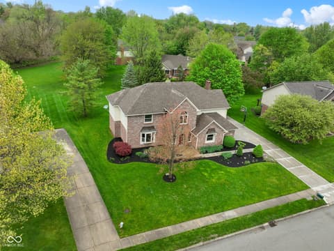 Aerial view at 960 Arrowwood Drive, Carmel, IN