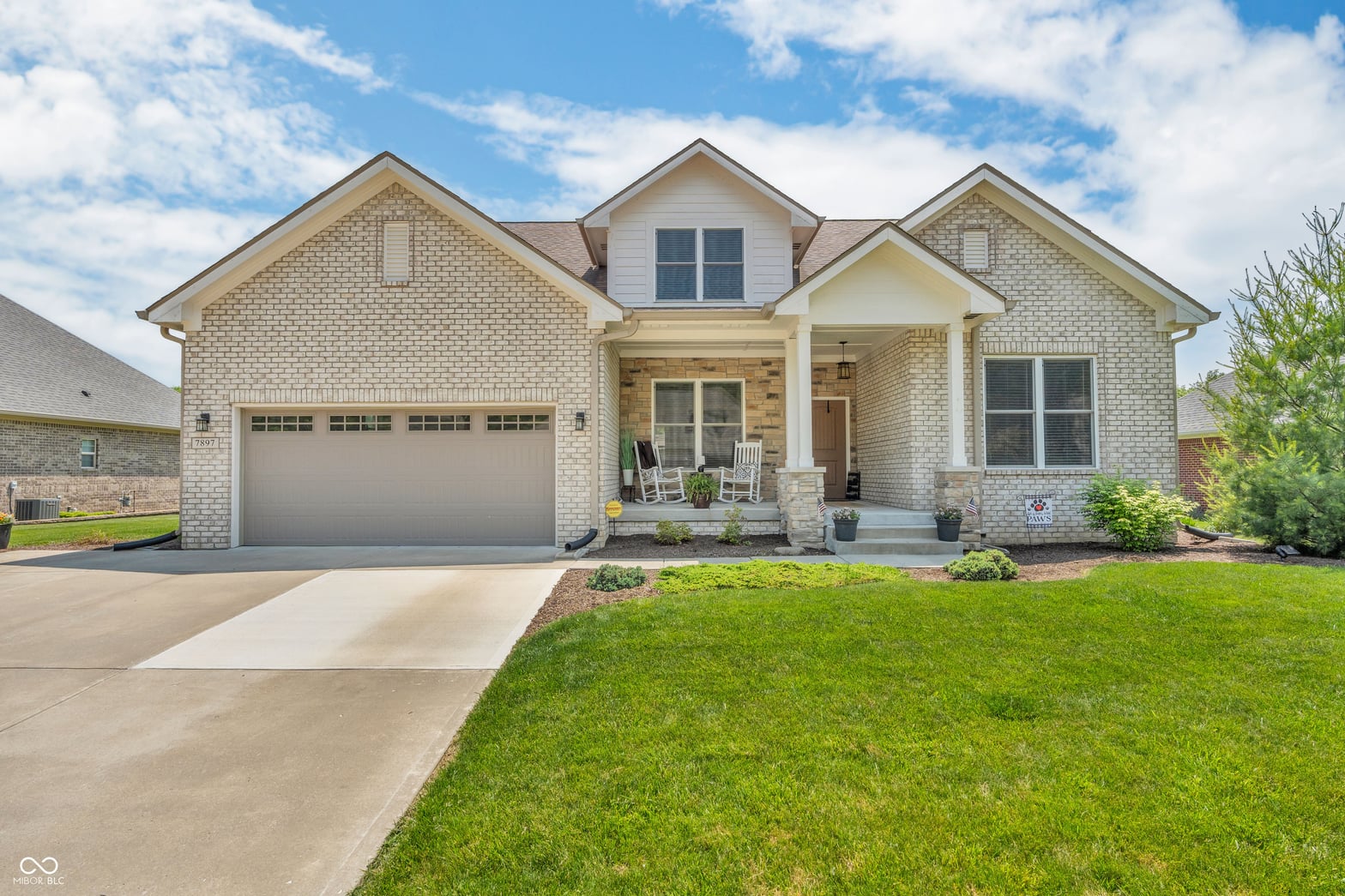 Front exterior at 7897 Hickory Ridge Lane, Plainfield, IN