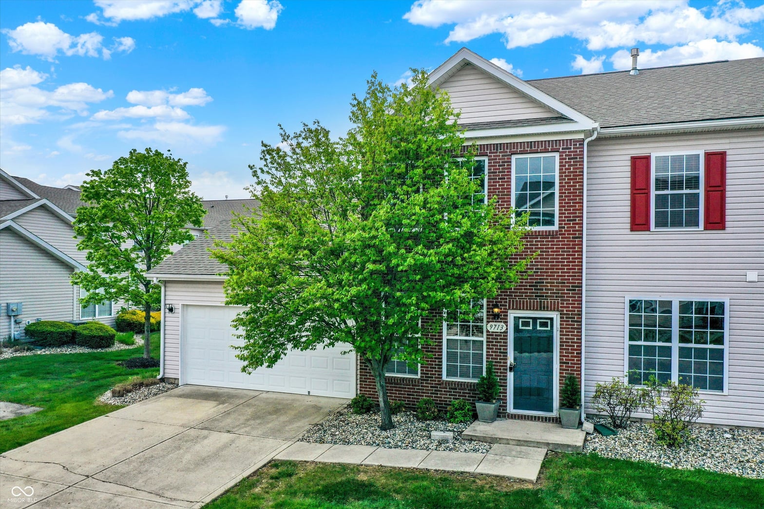 Front exterior at 9713 Springcress Drive, Noblesville, IN