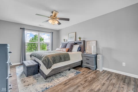 Primary bedroom at 401 Shadetree Lane, Sheridan, IN