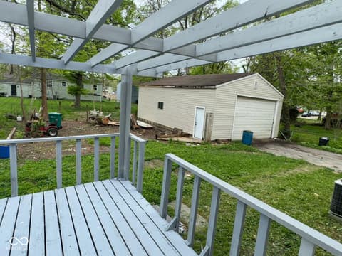 Outdoor living area at 10361 E 30th Street, Indianapolis, IN