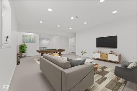 Family room at 608 East 21st Street, Indianapolis, IN