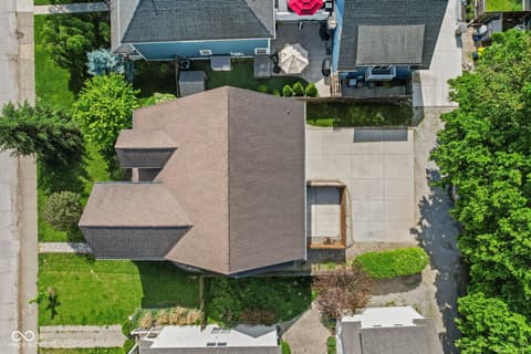 Aerial view at 608 East 21st Street, Indianapolis, IN