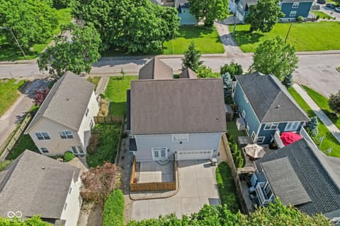 Aerial view at 608 East 21st Street, Indianapolis, IN