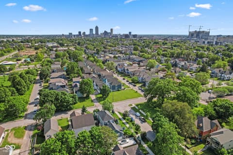 Aerial view at 608 East 21st Street, Indianapolis, IN