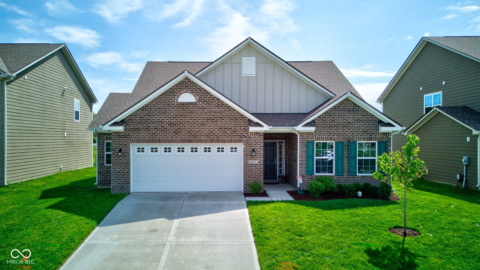 Front exterior at 9823 Pica Drive, Fishers, IN