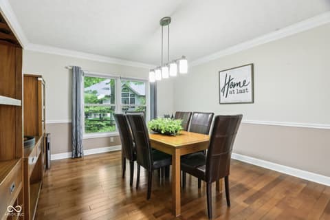 Dining room at 2884 Brook Vista Drive, Carmel, IN