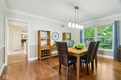 Dining room at 2884 Brook Vista Drive, Carmel, IN