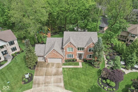 Aerial view at 2884 Brook Vista Drive, Carmel, IN